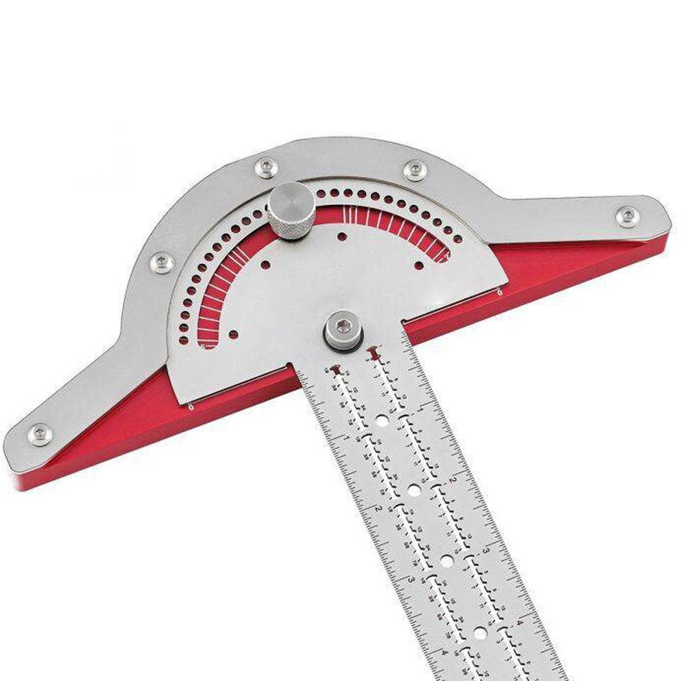 Woodworkers Edge Ruler Protractor Angle Protractor Two Arm Woodworking Ruler Measure Instruments Carpentry Tools