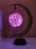 Ins Wind Iron Ornament Led Moon Star Shape Copper Wire Lamp