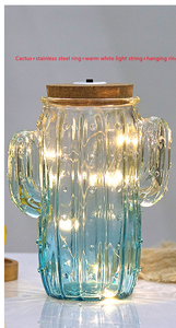 Cactus Glass Craft Chandelier Luminous Craft