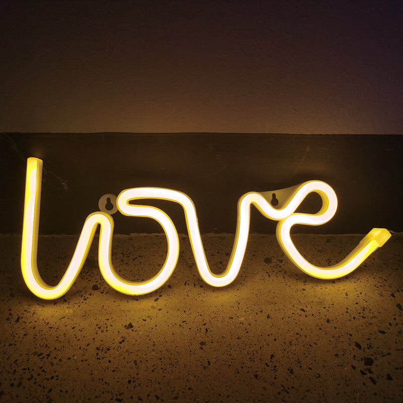 Love Shape Creative Trunk Proposal Decoration Christmas Atmosphere Party Lights