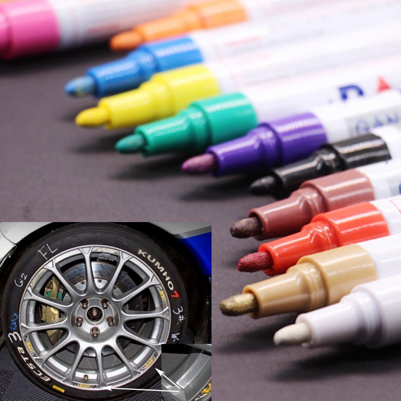 Colorful Waterproof Pen Car Tyre Tire Tread CD Metal Permanent Paint