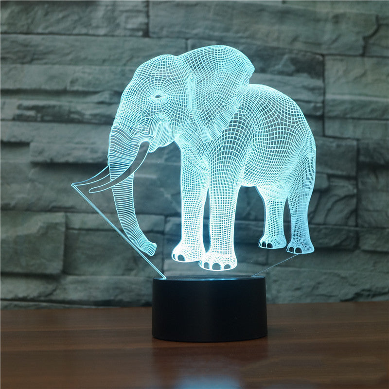 New Elephant Colorful 3D Touch Visual Light