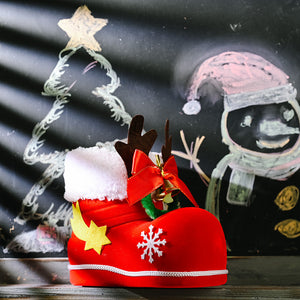 Christmas Decor Santa Boot Shoes Candy Stocking Extra Large Gift Box Decoration