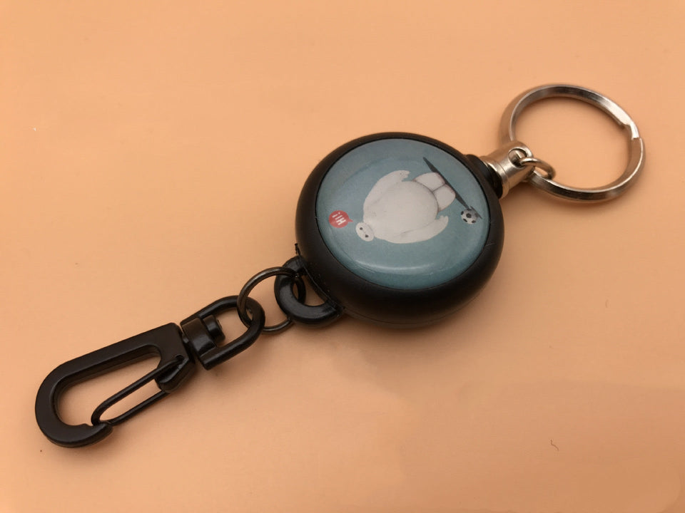 High Resilience Telescopic Wire Rope Key Ring