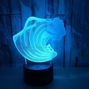 Touch remote control 3D night light