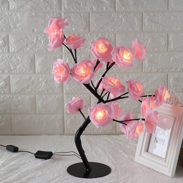 Rose tree table lamp