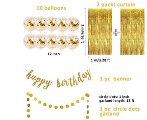 Latex Golden Pearlescent New Year Round Printed Balloons