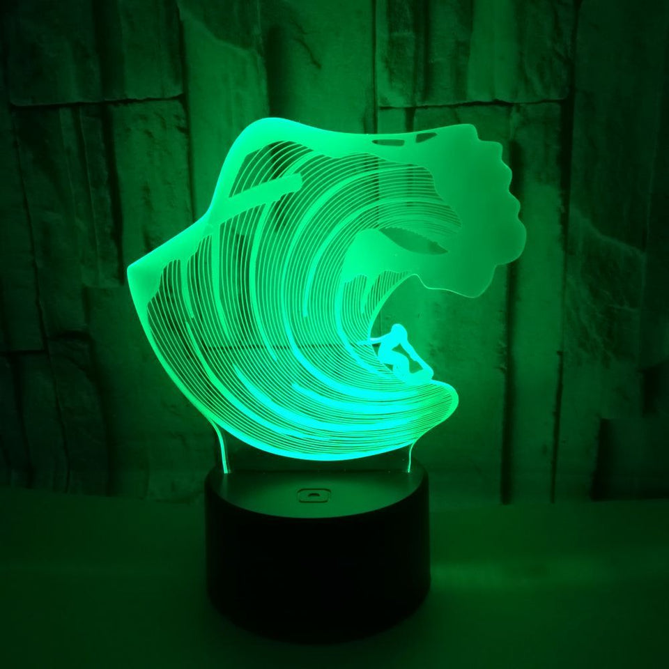 Touch remote control 3D night light