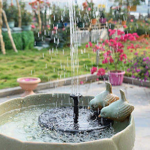 Solar Fountain  Outdoor Garden Classic Round