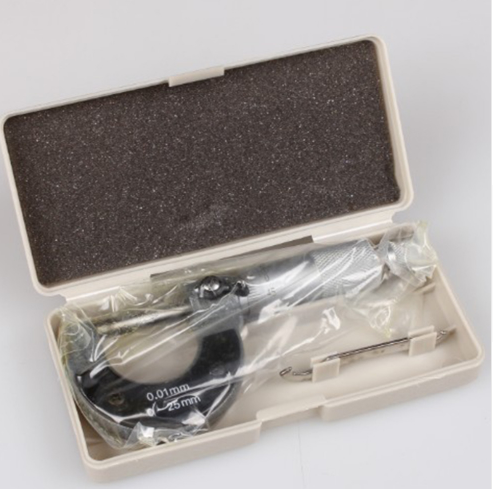 Hot B 0-25mm 0.01mm Gauge Outside Metric Micrometer Tool With Metal For Mechanist Caliper Tool New