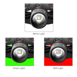 T6 white light green light red light zoom headlight