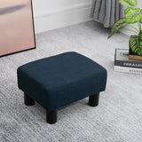 16” Cubed Modern Linen Fabric Pouf Footrest Ottoman Furniture