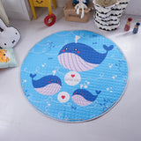 Round Floor Crawling Mat for Baby Room Decoration Play Mats Carpet Blanket Kids Toys Storage Bag