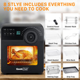 GRILL Reinigung Geek Chef Air Fryer Oven Toaster 4 Slice Toaster Convection Airfryer Countertop Oven, Roast, Reheat,Fry Oil-Free, 4 Accessories & Recipes Included 14.7 Quart,Ban Amazon