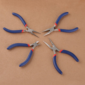 Beaded wire cutting and looping pliers
