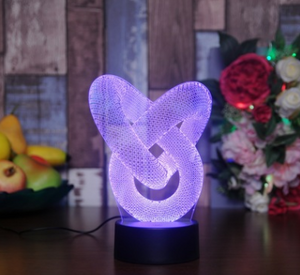 New and strange 3D night light touch colorful creative gift LED bedside table lamp