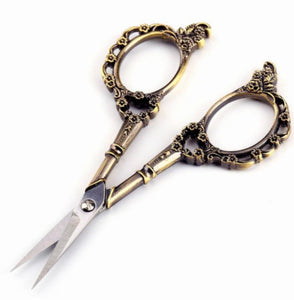 Vintage Floral Needlework Scissors