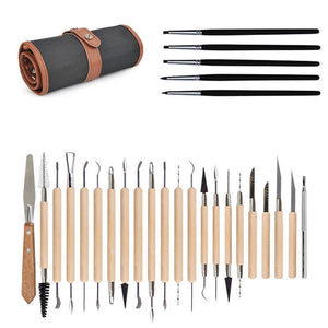Pottery clay tools 27-piece set + roll package