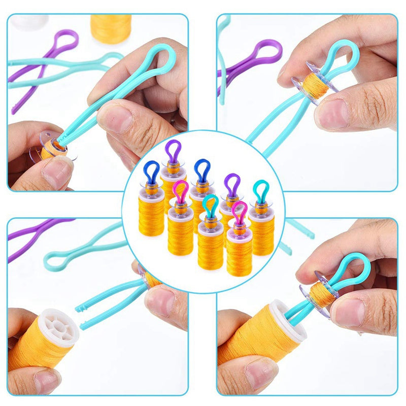 Sewing thread card clip