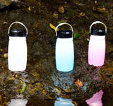 Tanbaby Portable Solar Silicone Lantern Bottle Light USB Rechargeable LED Night Light Outdoor Waterproof Camping Hiking Lamp