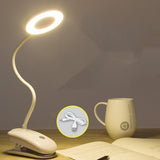 Clip-on rechargeable desk lamp