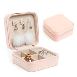 Creative travel portable jewelry box earrings earrings jewelry storage box leather small jewelry bag