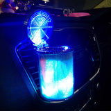 Car Ashtray With LED Light RGB Ambient Light Cigarette Cigar Ash Tray Container Trash Can Portable Ashtray Auto Accessories