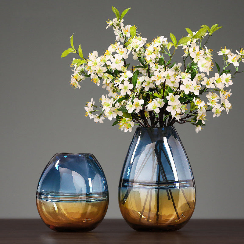 Gradient Light Luxury Glass Modern Minimalist Vase