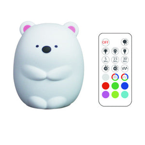 Daddy bear colorful color silicone night light