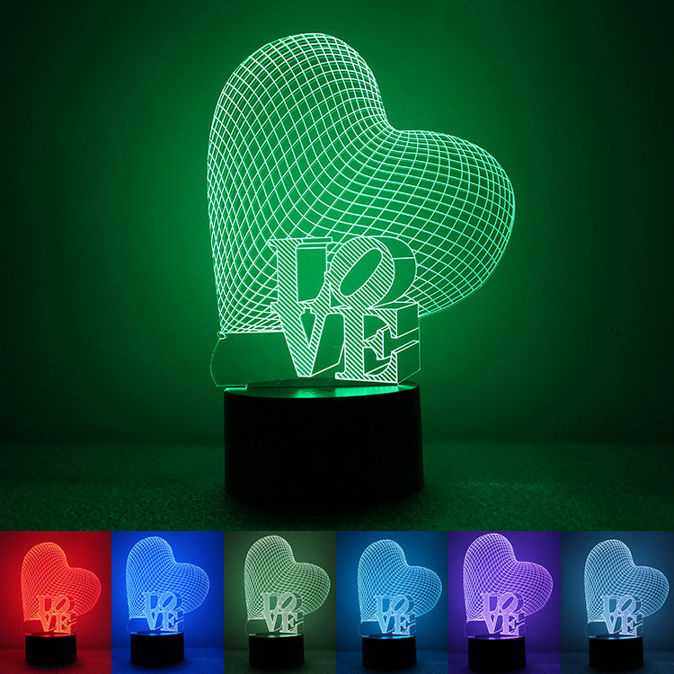 Touch 3d visual stereo colorful night light