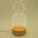 3D solid wood table lamp