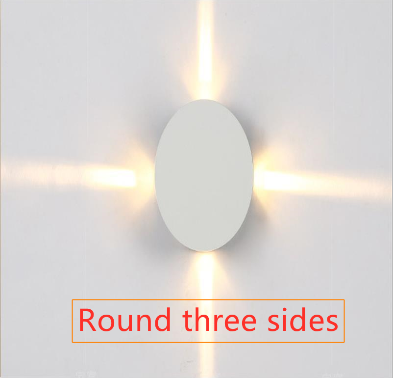 Modern simple square round LED aluminum wall light