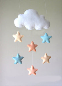 Nordic star cloud DIY hanging wall decorations baby bedroom photography accessories christmas best decor gift baby Mobile hanger ornament