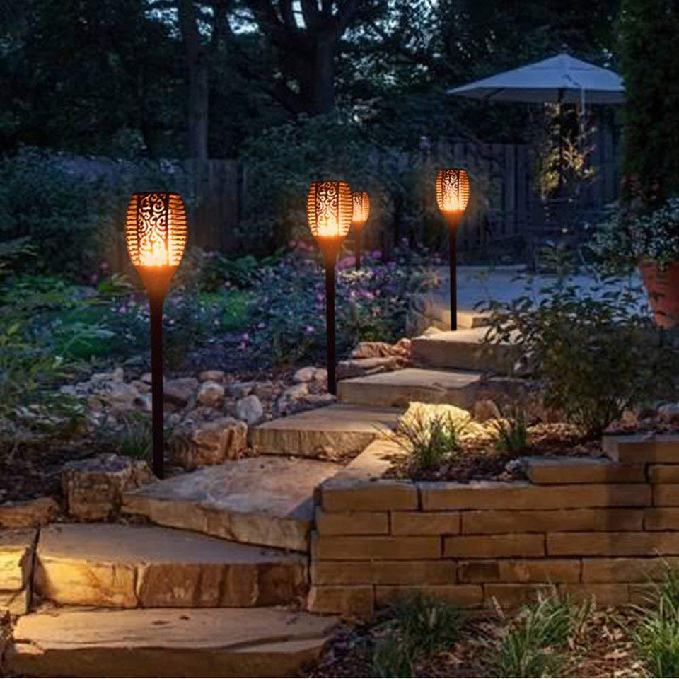 LED Waterproof  Solar Torch Light Lamp Outdoor Landscape Decoration Garden Lawn Light