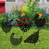 Chicken Yard Art Outdoor Garden Back Yard Gazon Stakes Hen Yard Decor