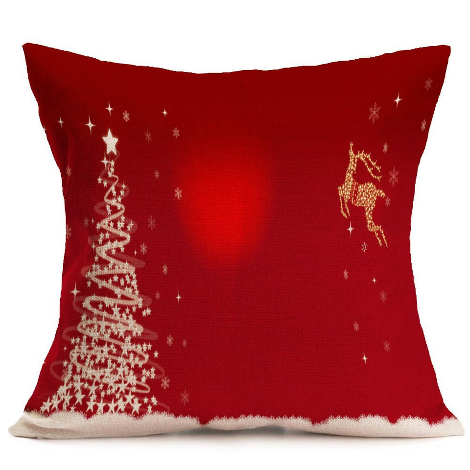 Christmas festive pattern car sofa pillow pillowcase