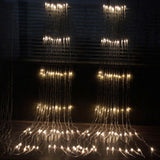 Outdoor Background Layout Of Net Lights And Water String Lights