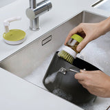 British JESOPB Washing Pan Brush Kitchen Cleaning Brush Soap Liquid Scrubbing Cleaner Can Wash Bowl Brush