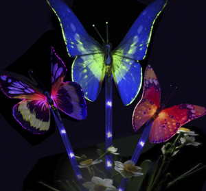 Solar Butterfly Light 7 Color Cycle LED Fiber Butterfly Light Lawn Garden Villa Landscape Light Decorative Light