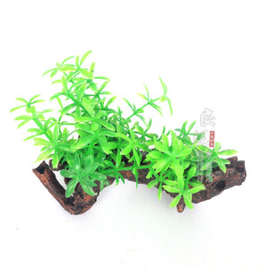 Grass and wood decoration simulation plant