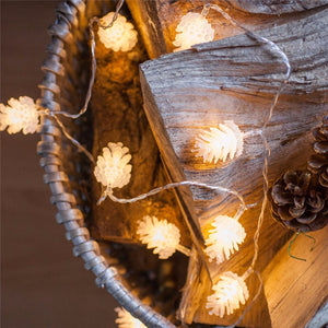 LED pine cone light string