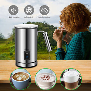Electric Milk Frother Soft Foam Warmer for Coffee Essperso Cappuccino Milk Steamer 3 Function Creamer Milk Heater