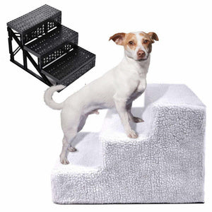 Dog Stairs Pet Removable Washable Three-layer Detachable Assembly Climbing Rack Steps Small Pet Climbing Bed Ladder Steps