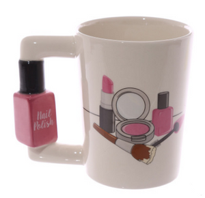 Cute Makeup Tools Mug Creative Boots High Heels Hair Dryer Scepter Handle Ceramic Mug