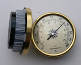 Analog Thermometer And Hygrometer, Aluminum Outer Ring, Aluminum Dial