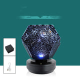 LED Starry Sky Projector Night Lights 3D Projection Night Lamp USB Charging Home Planetarium Kids Bedroom Decoration Room Lighting