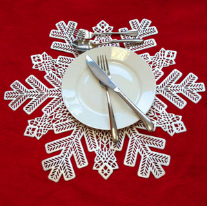 Kitchen Mat Snowflake Christmas Flower