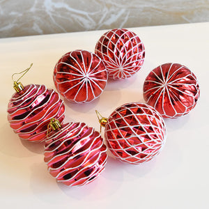 Party Plastic Christmas Ball Decorations Painted