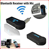 Handfree Car Bluetooth Music Receiver Universal 3.5mm Streaming A2DP Wireless Auto AUX Audio Adapter With Mic For Phone MP3