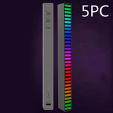 New Car Sound Control Light RGB Voice-Activated Music Rhythm Ambient Light With 32 LED 18 Colors Car Home Decoration Lamp